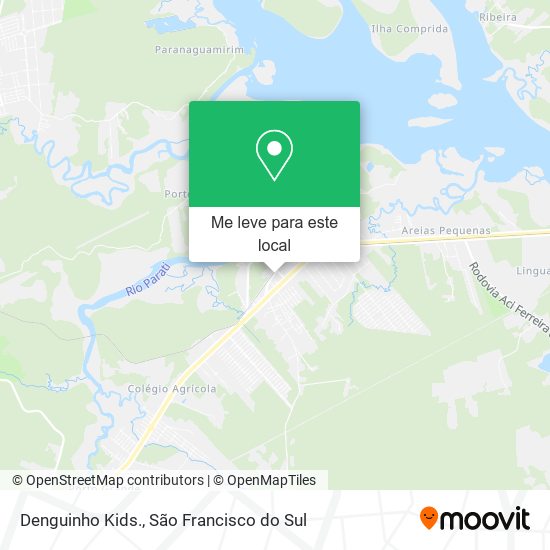 Denguinho Kids. mapa