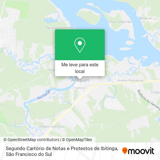 Segundo Cartório de Notas e Protestos de Ibitinga mapa