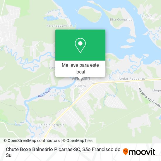 Chute Boxe Balneário Piçarras-SC mapa