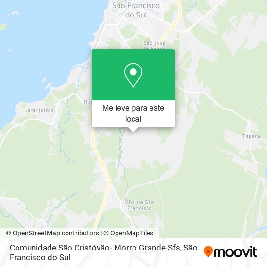 Comunidade São Cristóvão- Morro Grande-Sfs mapa
