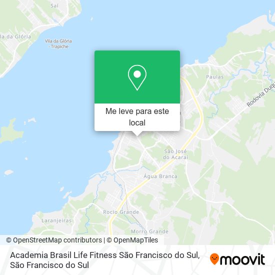Academia Brasil Life Fitness São Francisco do Sul mapa