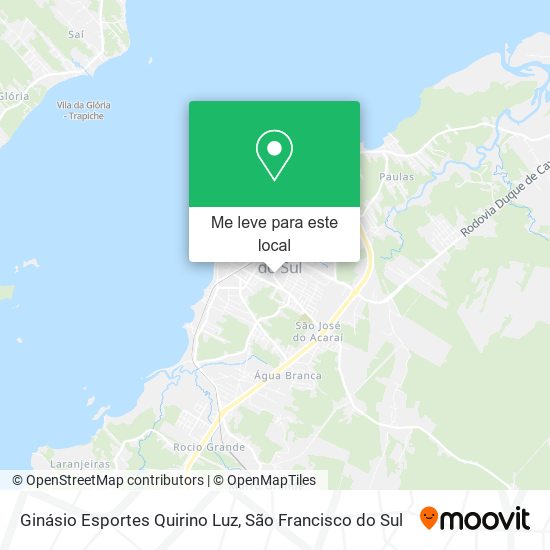 Ginásio Esportes Quirino Luz mapa