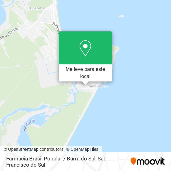 Farmácia Brasil Popular / Barra do Sul mapa