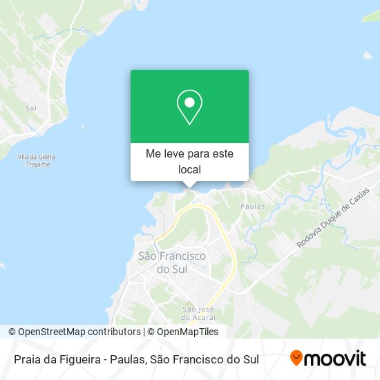 Praia da Figueira - Paulas mapa