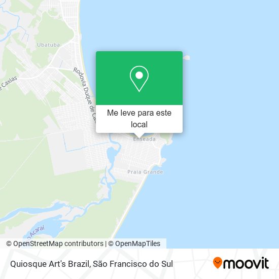 Quiosque Art's Brazil mapa