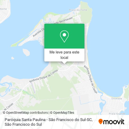 Paróquia Santa Paulina - São Francisco do Sul-SC mapa