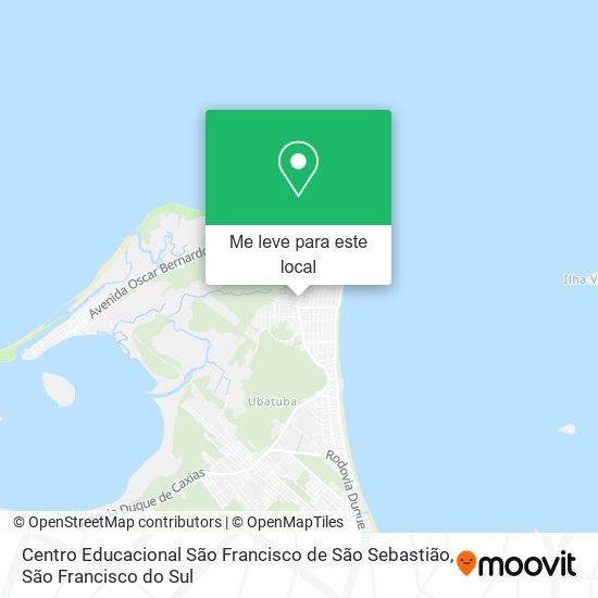 Centro Educacional São Francisco de São Sebastião mapa