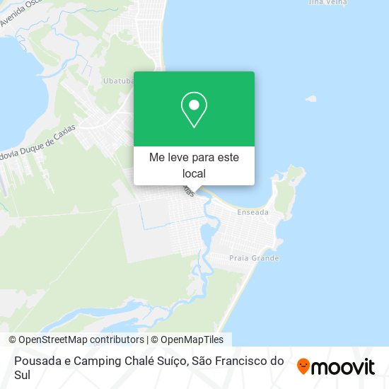 Pousada e Camping Chalé Suíço mapa