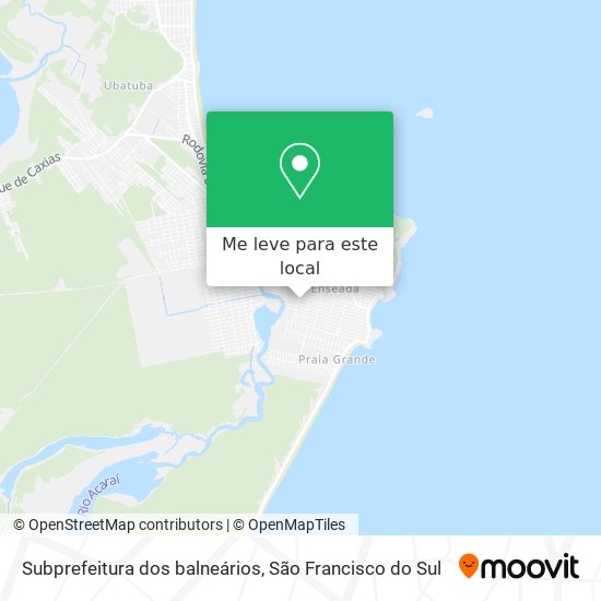 Subprefeitura dos balneários mapa