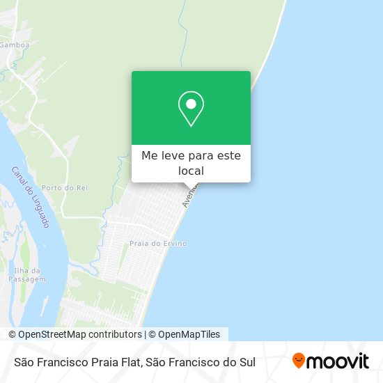 São Francisco Praia Flat mapa