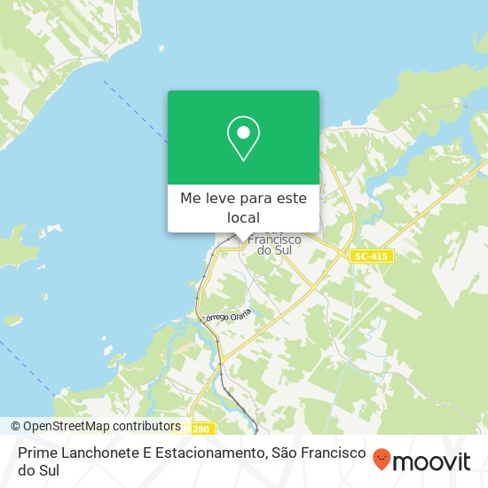 Prime Lanchonete E Estacionamento, Rua Coronel Oliveira, 287 Centro São Francisco do Sul-SC 89240-000 mapa