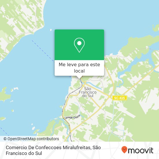 Comercio De Confeccoes Miralufreitas, Rua Marechal Deodoro, 90 Centro São Francisco do Sul-SC 89240-000 mapa