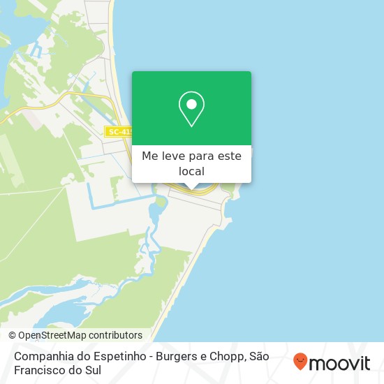 Companhia do Espetinho - Burgers e Chopp, Avenida Atlântica, 990 Da Enseada São Francisco do Sul-SC 89240-000 mapa