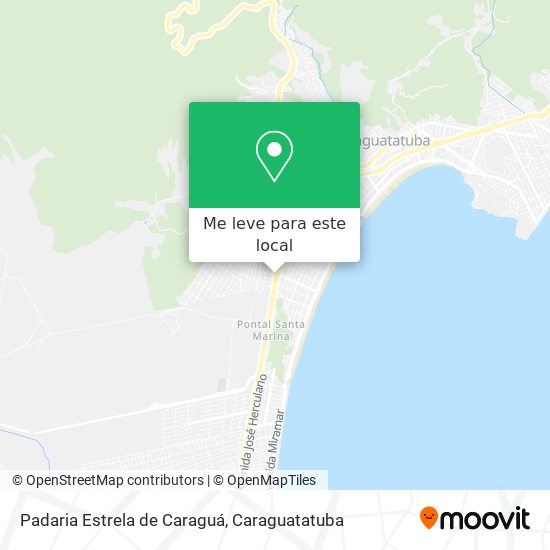Padaria Estrela de Caraguá mapa