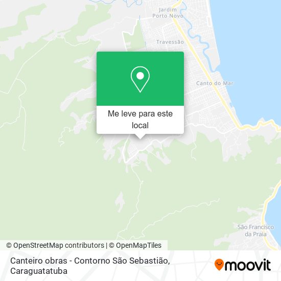 Canteiro obras - Contorno São Sebastião mapa