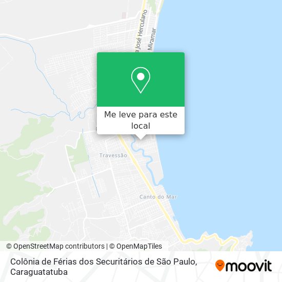 Colônia de Férias dos Securitários de São Paulo mapa