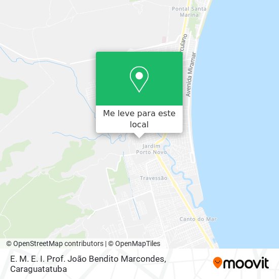 E. M. E. I. Prof. João Bendito Marcondes mapa