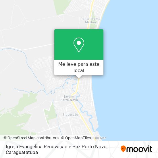 Igreja Evangélica Renovação e Paz Porto Novo mapa