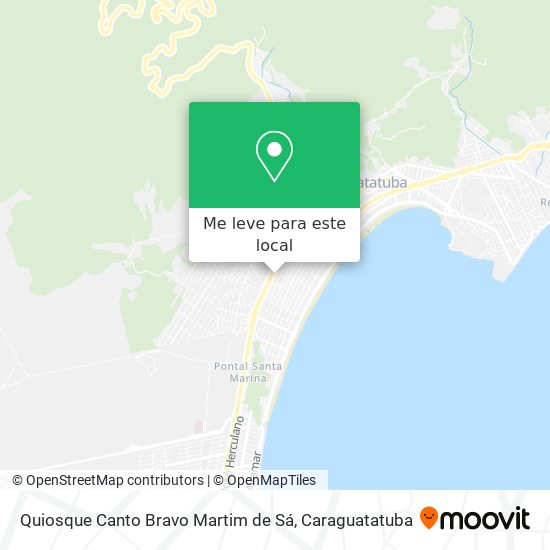 Quiosque Canto Bravo Martim de Sá mapa