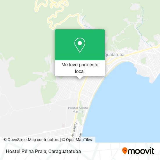 Hostel Pé na Praia mapa
