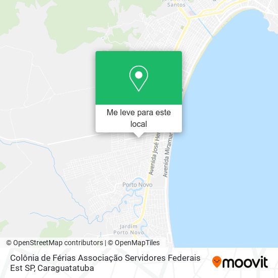 Colônia de Férias Associação Servidores Federais Est SP mapa