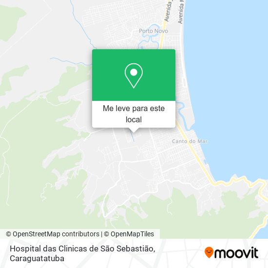 Hospital das Clinicas de São Sebastião mapa