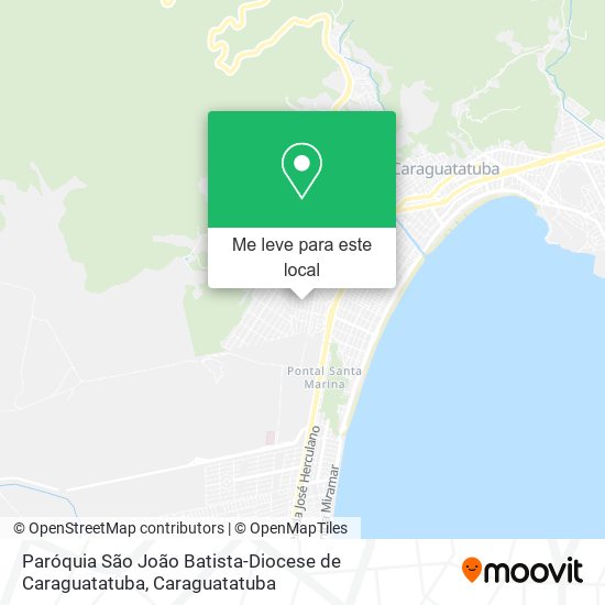 Paróquia São João Batista-Diocese de Caraguatatuba mapa