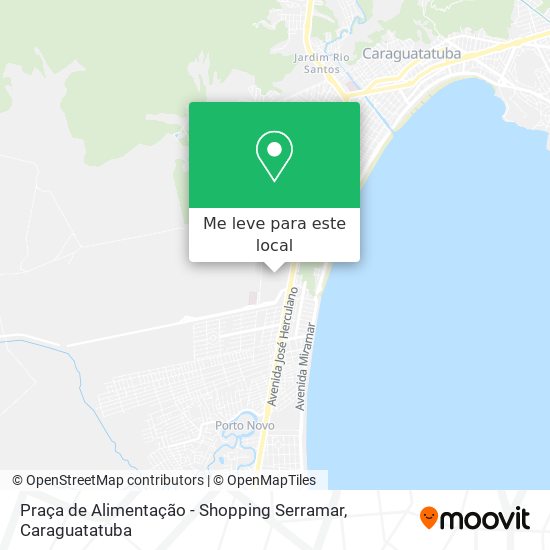 Praça de Alimentação - Shopping Serramar mapa