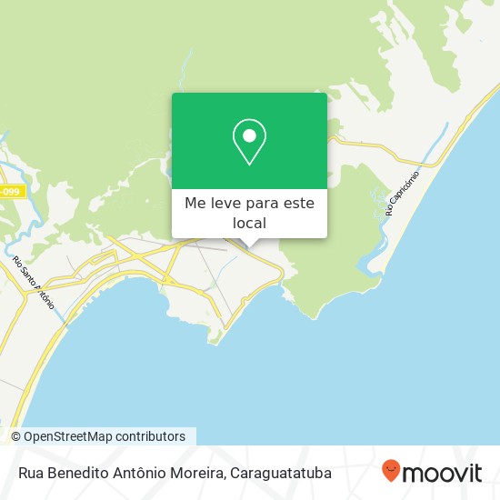 Rua Benedito Antônio Moreira mapa