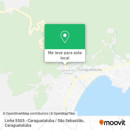 Linha 5505 - Caraguatatuba / São Sebastião mapa