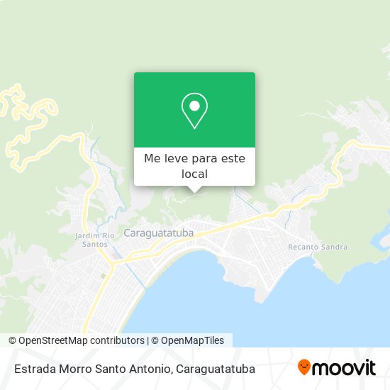 Estrada Morro Santo Antonio mapa