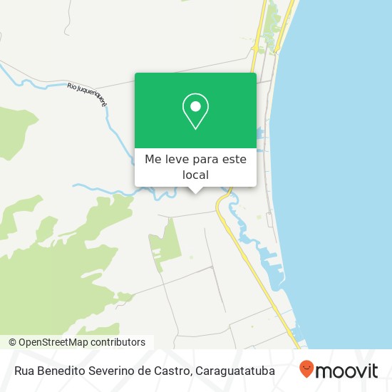 Rua Benedito Severino de Castro mapa