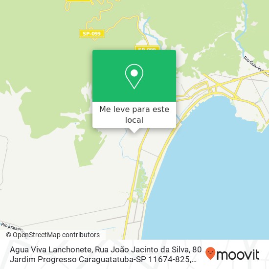 Agua Viva Lanchonete, Rua João Jacinto da Silva, 80 Jardim Progresso Caraguatatuba-SP 11674-825 mapa