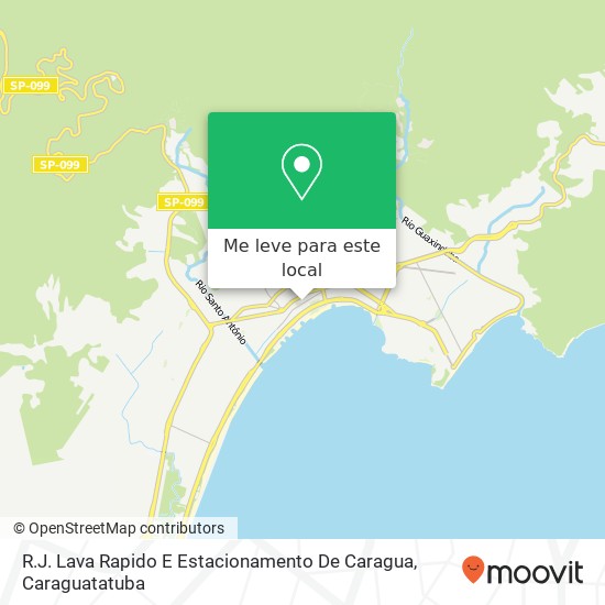 R.J. Lava Rapido E Estacionamento De Caragua, Rua Sebastião Mariano Nepomuceno, 130 Centro Caraguatatuba-SP 11660-130 mapa