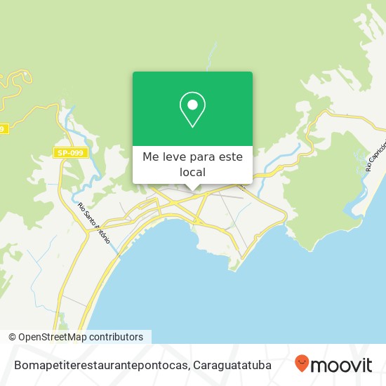 Bomapetiterestaurantepontocas, Avenida Siqueira Campos, 1275 Sumaré Caraguatatuba-SP 11661-400 mapa