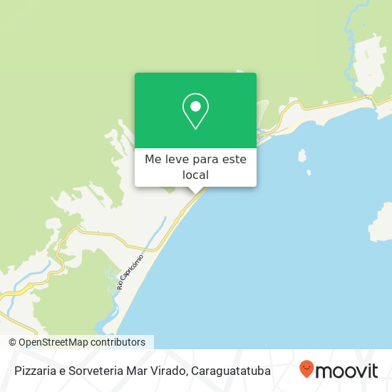 Pizzaria e Sorveteria Mar Virado, Avenida Marginal Massaguaçu Caraguatatuba-SP 11664-010 mapa