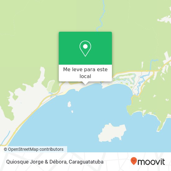 Quiosque Jorge & Débora, Acesso Praia da Mococa Mococa Caraguatatuba-SP mapa