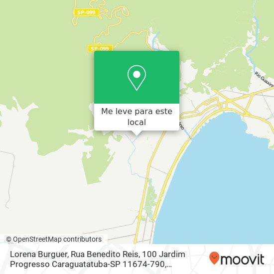 Lorena Burguer, Rua Benedito Reis, 100 Jardim Progresso Caraguatatuba-SP 11674-790 mapa
