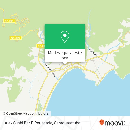 Alex Sushi Bar E Petiscaria, Rua Nove de Julho Centro Caraguatatuba-SP 11660-120 mapa