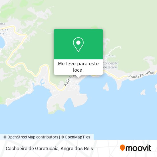 Cachoeira de Garatucaia mapa