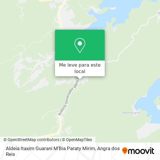 Aldeia Itaxim Guarani M'Bia Paraty Mirim mapa