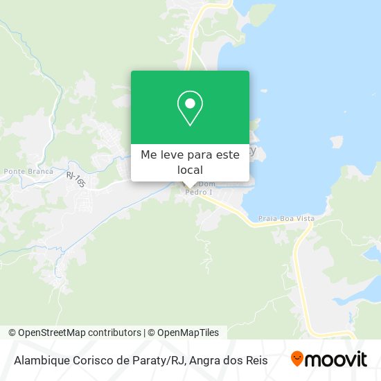 Alambique Corisco de Paraty/RJ mapa