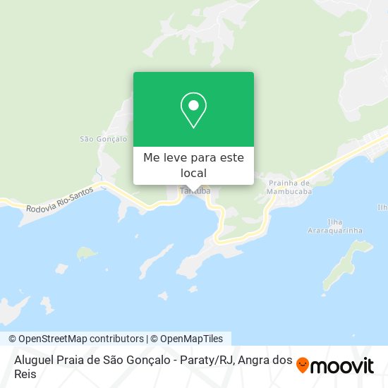 Aluguel Praia de São Gonçalo - Paraty / RJ mapa