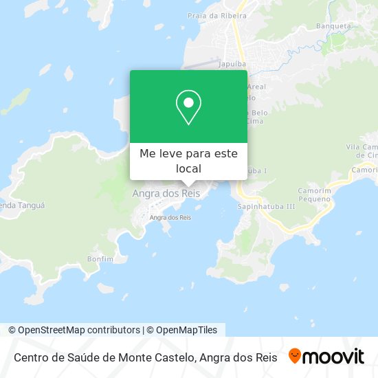 Centro de Saúde de Monte Castelo mapa