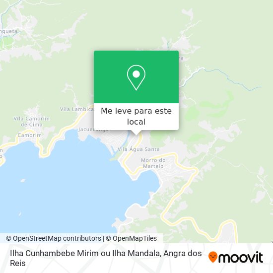 Ilha Cunhambebe Mirim ou Ilha Mandala mapa