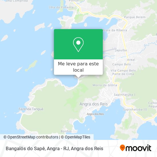 Bangalôs do Sapê, Angra - RJ mapa