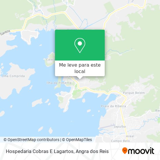 Hospedaria Cobras E Lagartos mapa