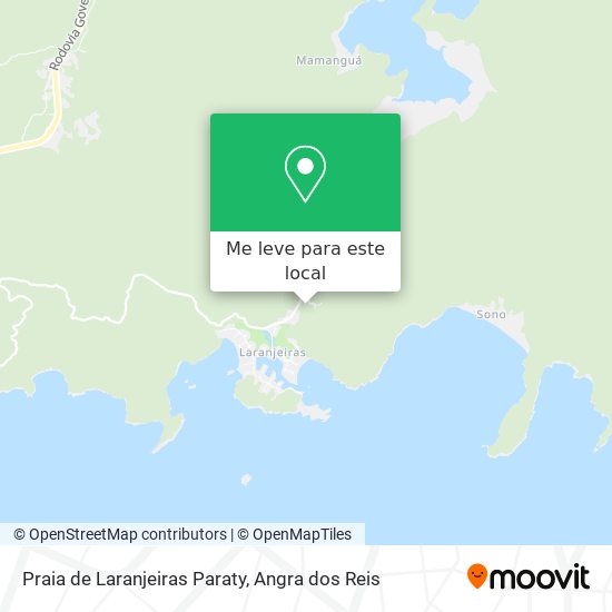 Praia de Laranjeiras Paraty mapa