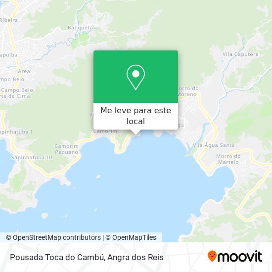 Pousada Toca do Cambú mapa