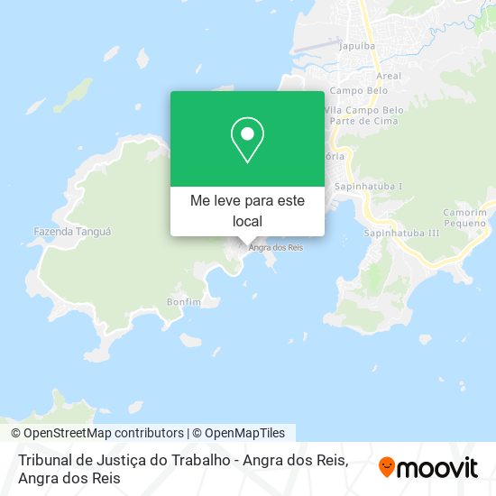 Tribunal de Justiça do Trabalho - Angra dos Reis mapa